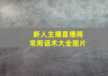 新人主播直播间常用话术大全图片