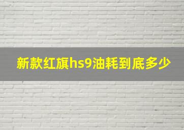 新款红旗hs9油耗到底多少