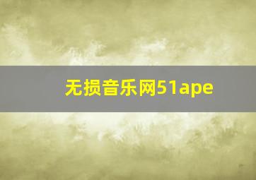 无损音乐网51ape