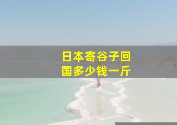 日本寄谷子回国多少钱一斤