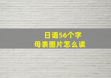 日语56个字母表图片怎么读