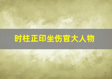 时柱正印坐伤官大人物