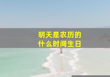 明天是农历的什么时间生日