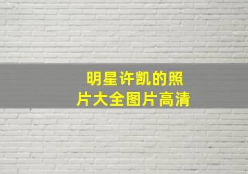 明星许凯的照片大全图片高清