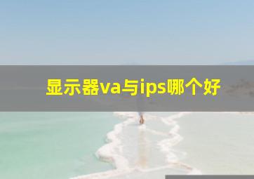 显示器va与ips哪个好