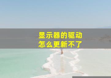 显示器的驱动怎么更新不了