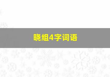 晓组4字词语