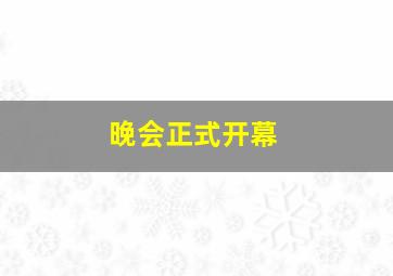 晚会正式开幕