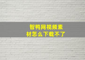 智鸭网视频素材怎么下载不了