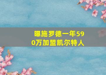 曝施罗德一年590万加盟凯尔特人