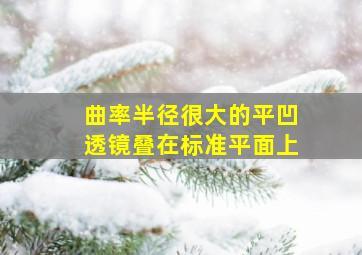 曲率半径很大的平凹透镜叠在标准平面上