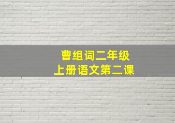 曹组词二年级上册语文第二课