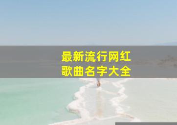 最新流行网红歌曲名字大全