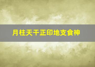 月柱天干正印地支食神