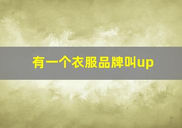 有一个衣服品牌叫up