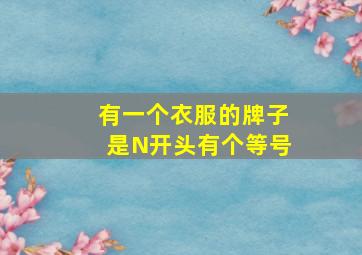 有一个衣服的牌子是N开头有个等号