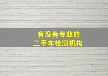 有没有专业的二手车检测机构