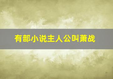 有部小说主人公叫萧战