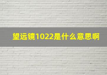 望远镜1022是什么意思啊