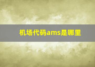 机场代码ams是哪里