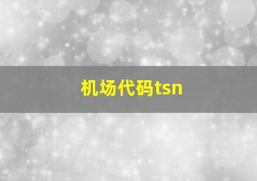 机场代码tsn