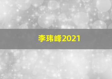 李玮峰2021