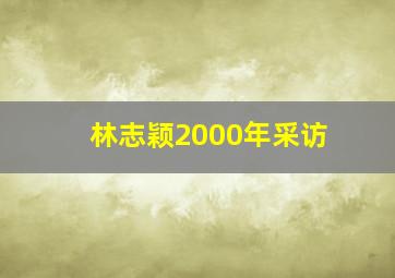 林志颖2000年采访