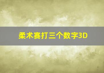 柔术赛打三个数字3D