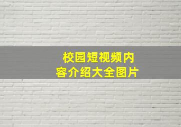 校园短视频内容介绍大全图片