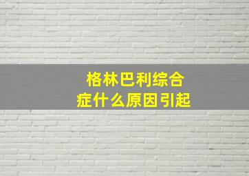 格林巴利综合症什么原因引起