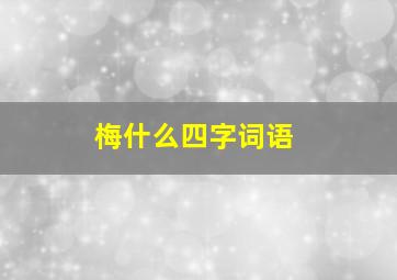 梅什么四字词语