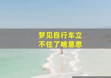 梦见自行车立不住了啥意思