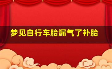 梦见自行车胎漏气了补胎