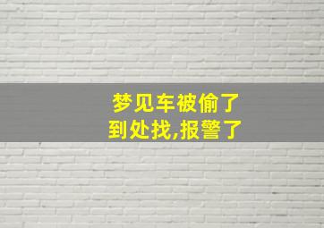 梦见车被偷了到处找,报警了