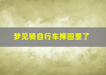 梦见骑自行车摔田里了