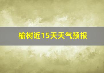 榆树近15天天气预报