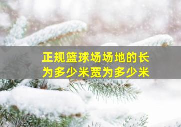 正规篮球场场地的长为多少米宽为多少米