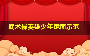 武术操英雄少年镜面示范