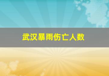 武汉暴雨伤亡人数