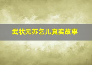 武状元苏乞儿真实故事