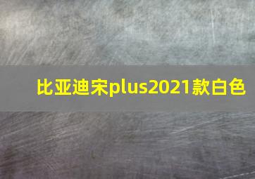 比亚迪宋plus2021款白色