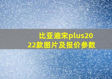 比亚迪宋plus2022款图片及报价参数