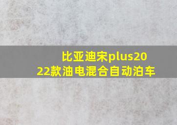 比亚迪宋plus2022款油电混合自动泊车