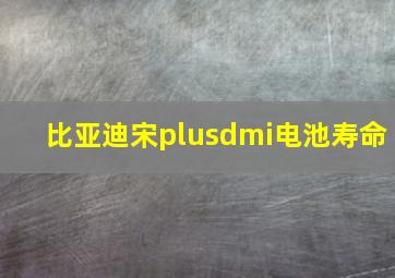 比亚迪宋plusdmi电池寿命