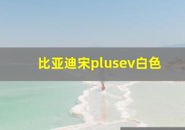 比亚迪宋plusev白色