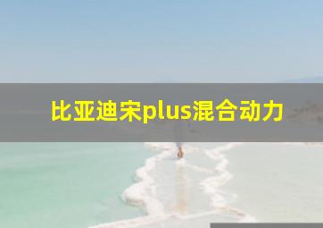 比亚迪宋plus混合动力