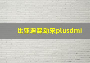 比亚迪混动宋plusdmi