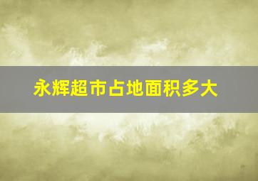 永辉超市占地面积多大