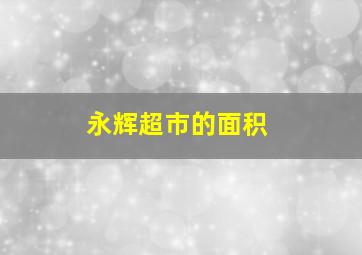 永辉超市的面积