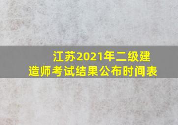 江苏2021年二级建造师考试结果公布时间表